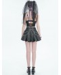 Devil Fashion Black Sexy Gothic Punk Grunge O-Ring Crop Top for Women