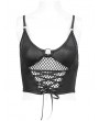 Devil Fashion Black Sexy Gothic Punk Grunge O-Ring Crop Top for Women