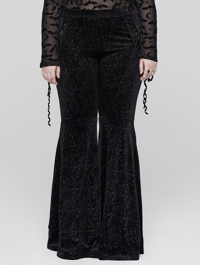 Punk Rave Black Gothic Vintage Dark Texture Jacquard Plus Size