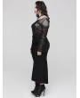 Punk Rave Black Gothic Elegant Sexy Slim Fit Plus Size Fishtail Skirt