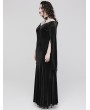 Punk Rave Black Vintage Gothic Gorgeous Velvet Lace Applique Plus Size Long Party Dress
