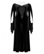 Punk Rave Black Vintage Gothic Gorgeous Velvet Lace Applique Plus Size Long Party Dress