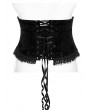 Punk Rave Black Gorgeous Velvet Gothic Printing Plus Size Underbust Corset Waistband