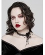 Punk Rave Black Gothic Exquisite Lace Blood Drop Pendant Choker