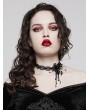 Punk Rave Black Gothic Exquisite Lace Blood Drop Pendant Choker