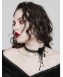 Punk Rave Black Gothic Exquisite Lace Blood Drop Pendant Choker