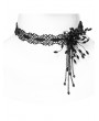 Punk Rave Black Gothic Exquisite Lace Blood Drop Pendant Choker