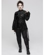 Punk Rave Black Gothic Bat Mesh Long Sleeve Basic Plus Size T-Shirt for Women