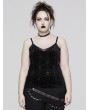 Punk Rave Black Gothic Pentacle Skull Pattern Plus Size Camisole for Women