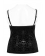 Punk Rave Black Gothic Pentacle Skull Pattern Plus Size Camisole for Women