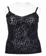 Punk Rave Black and Violet Gothic Leopard Print Plus Size Camisole for Women