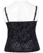 Punk Rave Black and Violet Gothic Leopard Print Plus Size Camisole for Women