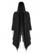 Punk Rave Black Gothic Decadent Layered Hooded Long Plus Size Trench Coat for Women