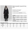 Punk Rave Black Gothic Decadent Layered Hooded Long Plus Size Trench Coat for Women