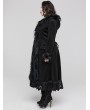 Punk Rave Black Gothic Gorgeous Fur Long Hooded Winter Plus Size Coat for Women