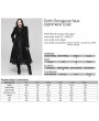 Punk Rave Black Gothic Gorgeous Fur Long Hooded Winter Plus Size Coat for Women