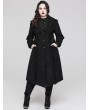 Punk Rave Black Vintage Gothic Single Breasted Lapel Long Plus Size Coat for Women