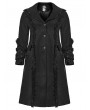 Punk Rave Black Vintage Gothic Single Breasted Lapel Long Plus Size Coat for Women