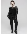 Punk Rave Black Gothic Decayed Pullover Plus Size Sweater for Women