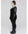 Punk Rave Black Gothic Decayed Pullover Plus Size Sweater for Women