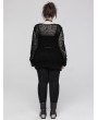Punk Rave Black Gothic Decayed Pullover Plus Size Sweater for Women
