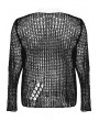 Punk Rave Black Gothic Decayed Pullover Plus Size Sweater for Women