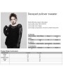 Punk Rave Black Gothic Decayed Pullover Plus Size Sweater for Women