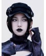 Black Dark Gothic Punk Street Spider Chain Hat