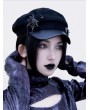 Black Dark Gothic Punk Street Spider Chain Hat