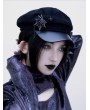 Black Dark Gothic Punk Street Spider Chain Hat