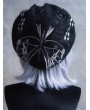 Black Gothic Butterfly Embroidered Punk Pin Hat