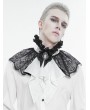 Devil Fashion Black and White Gothic Retro Ruffle Lace Party Bow Tie for Men