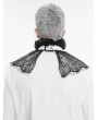 Devil Fashion Black and White Gothic Retro Ruffle Lace Party Bow Tie for Men