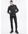 Devil Fashion Black Gothic Punk Rivet Daily Short Jacket for Men