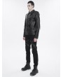 Devil Fashion Black Gothic Punk Rivet Daily Short Jacket for Men