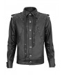 Devil Fashion Black Gothic Punk Rivet Daily Short Jacket for Men