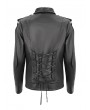 Devil Fashion Black Gothic Punk Rivet Daily Short Jacket for Men