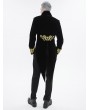 Devil Fashion Black and Gold Vintage Gothic Embroidery Party Tailcoat for Men