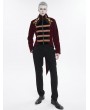 Devil Fashion Red and Gold Vintage Gothic Embroidery Party Tailcoat for Men