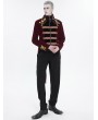 Devil Fashion Red and Gold Vintage Gothic Embroidery Party Tailcoat for Men