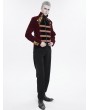 Devil Fashion Red and Gold Vintage Gothic Embroidery Party Tailcoat for Men