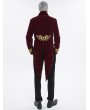 Devil Fashion Red and Gold Vintage Gothic Embroidery Party Tailcoat for Men