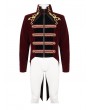 Devil Fashion Red and Gold Vintage Gothic Embroidery Party Tailcoat for Men