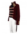 Devil Fashion Red and Gold Vintage Gothic Embroidery Party Tailcoat for Men