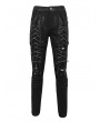 Devil Fashion Black Gothic Punk Daily Long Fitted Pants for Men