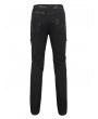 Devil Fashion Black Gothic Punk Daily Long Fitted Pants for Men