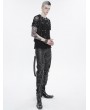 Devil Fashion Black Gothic Punk Fashion Fitted Leather Pants for Men