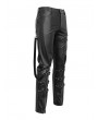 Devil Fashion Black Gothic Punk Fashion Fitted Leather Pants for Men