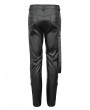 Devil Fashion Black Gothic Punk Fashion Fitted Leather Pants for Men