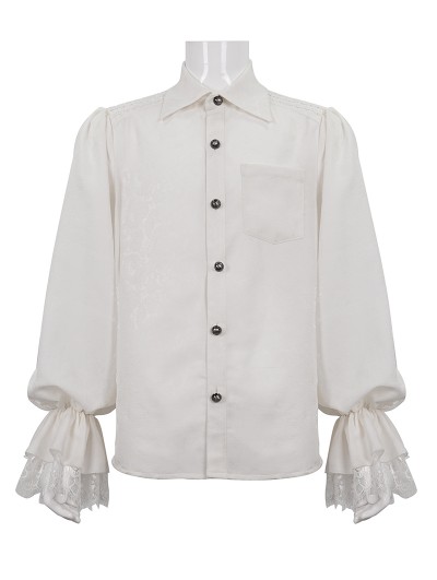 white christmas dresses WHITE PALACE STYLE MEN'S GOTHIC SHIRT – Trivium main image 1